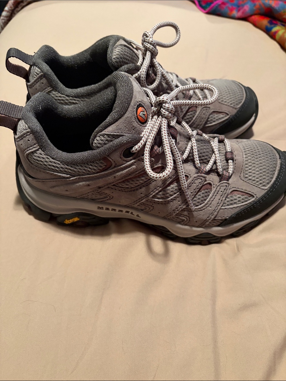 Merrell Gray Outdoor Trail Shoes with Accent Logo